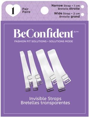 Be Confident Clear Bra Straps 3/4" Wide