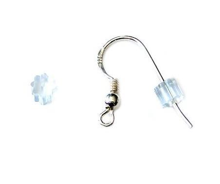 WOT Findings Clear Rubber Earring (Fish-hook) Stopper 24 Pack
