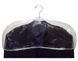 Clear plastic shoulder dust cover. Single