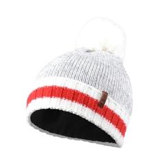 Laska Knit Toque w/ Red Stripe