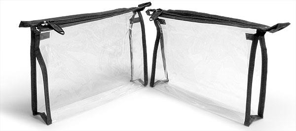 Vinyl Zip Cosmetics Bag - Large