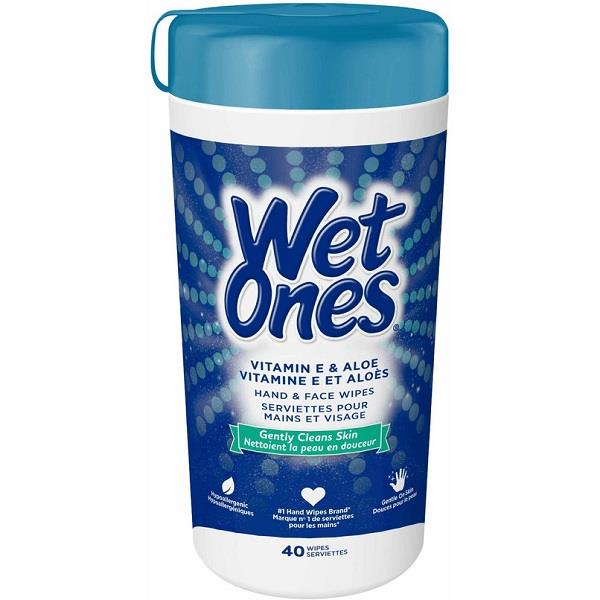 Wet Ones Wipes Tub - Vitamin E and Aloe