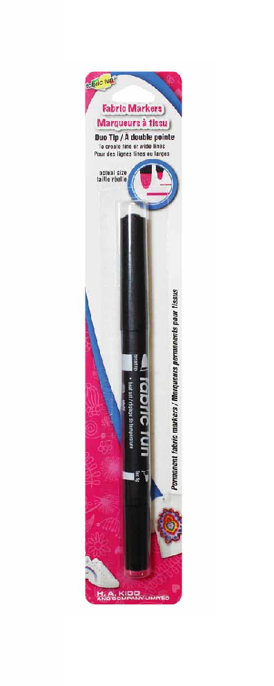 Fabric Fun Permanent Fabric Marker Dual Tip Wide and FIne