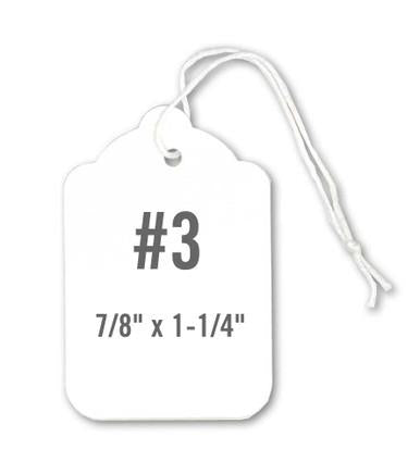 100 pack No.3 sale tags with string