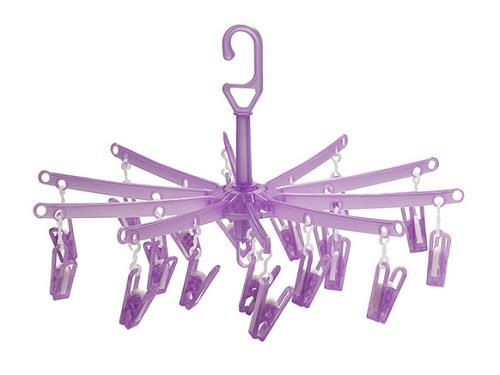 Clothes hanger, 18 clips, umbrella shape.