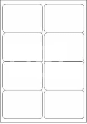 Selectum adhesive labels, "melba-toast". White. 1" x 1.5". 88 pack.