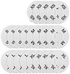 Round Rack Dividers -- Printed with Assorted Lettered Sizes -- 25 Pack