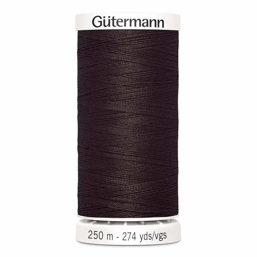 Gutermann Polyester Thread 250m #594 Dark Brown
