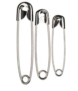 Newey safety pins, nickel. 2" GL3. 100 bag.