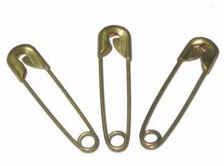 John Bead Safety Pins - Brass - 19mm (box)