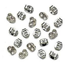 WOT findings. Earring, butterfly backings. Silver coloured. 24 Pack.