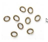 WOT Findings Gold Coloured Jump-ring (oval) 5 mm 14 Pack