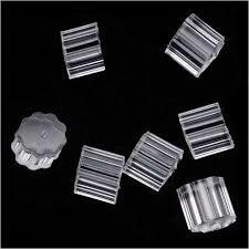 WOT Findings Clear Rubber Earring (Fish-hook) Stopper 24 Pack