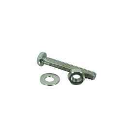 Optical screws, nickel. 6 screws, 6 nuts, 6 washers.
