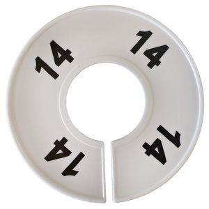 Round Rack Divider - Printed "14" - Single