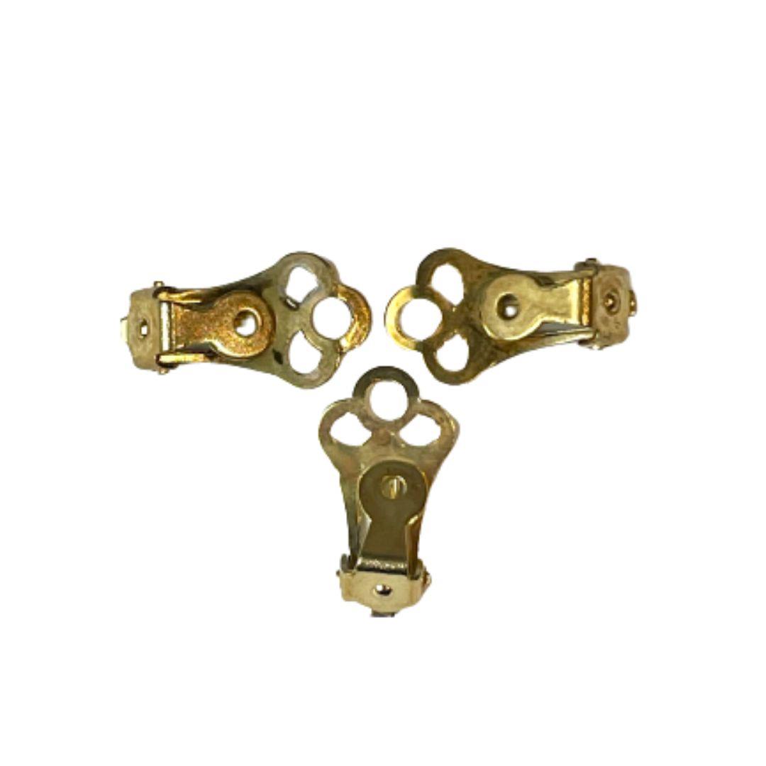 WOT findings, earring, clip-on. 5 mm disc. Gold. 4 pack.