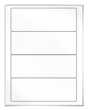 Office Works, 68 pack, multi-purpose adhesive labels. 1" x 2-5/8". White.