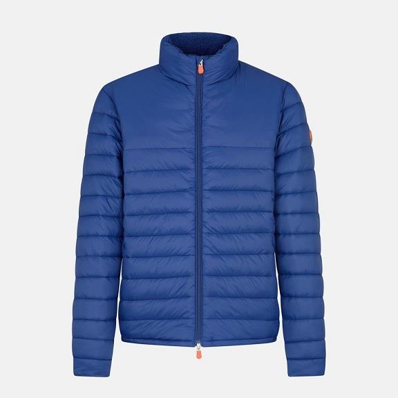 Save The Duck Men's Morgan Jacket in eclipse blue back view