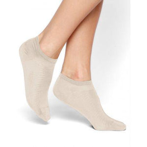Bleuforet Mercerized Cotton Ankle Socks in Cream