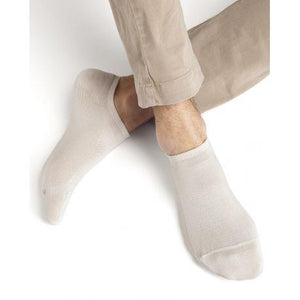 Bleuforet Men's Egyptian Cotton Ankle Socks in Cream