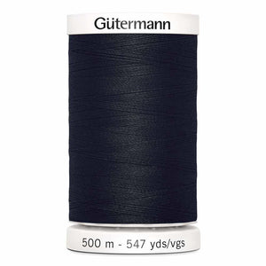 Gutermann thread, polyester. 500m. #10 Black.