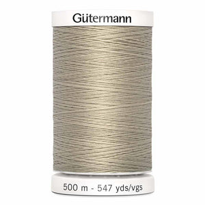 Gutermann thread, polyester. 500m. #506 beige.