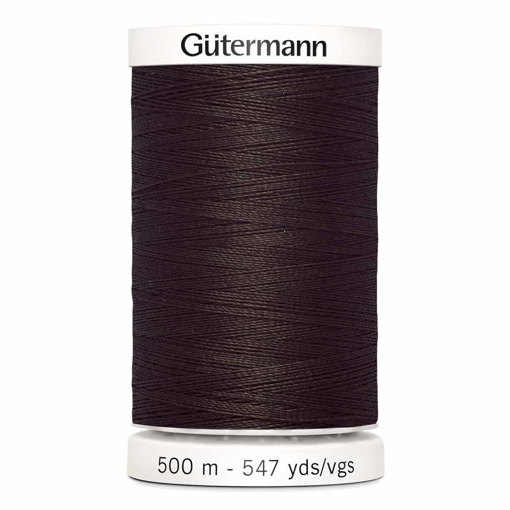 Gutermann thread, polyester. 500m. #594 dk.brown.