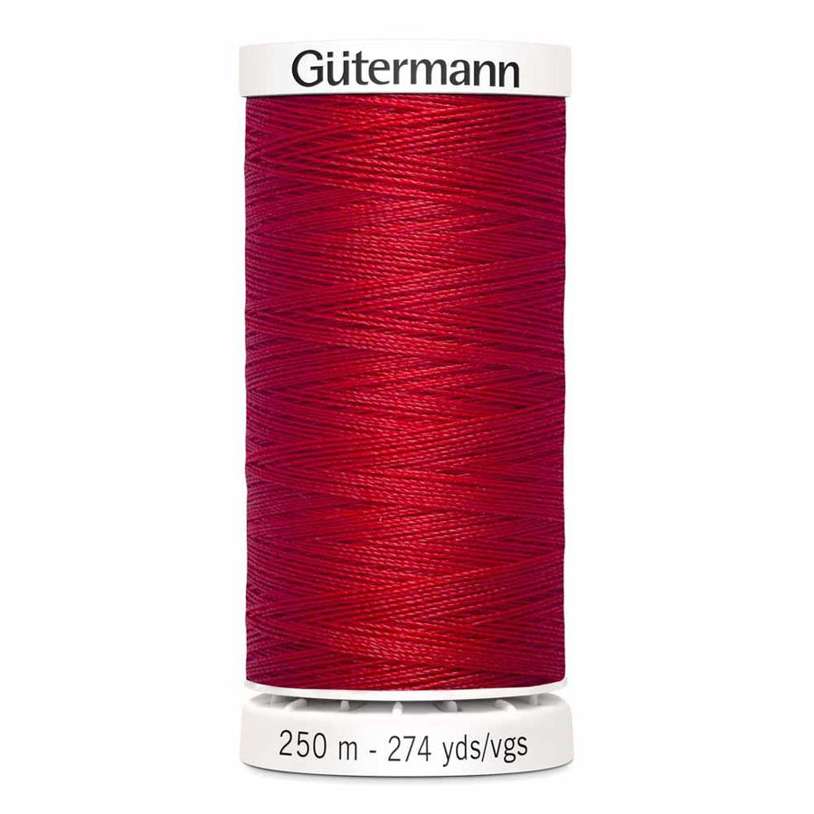 Gutermann thread, polyester. 250m. #410 red.