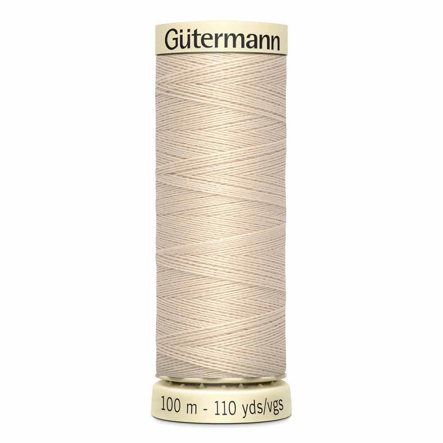 Gutermann thread, polyester. 100m. #30 sand.