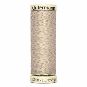 Gutermann thread, polyester. 100m. #506 linen.