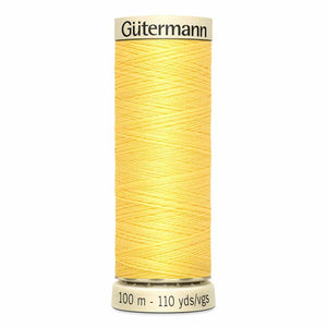 Gutermann thread, polyester. 100m. #807 yellow.