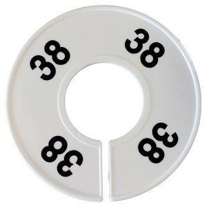 Divider, circle, (donut). '38'. White. Single.