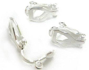 WOT findings, earring clasp back. Silver. 4 pack.
