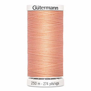 Gutermann thread, polyester, 250m, #365, Peach