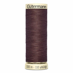 Gutermann thread, polyester, 100m, #575, Saddle Brown