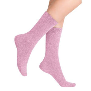 Bleuforet Women's Cashmere Socks in Light Pink